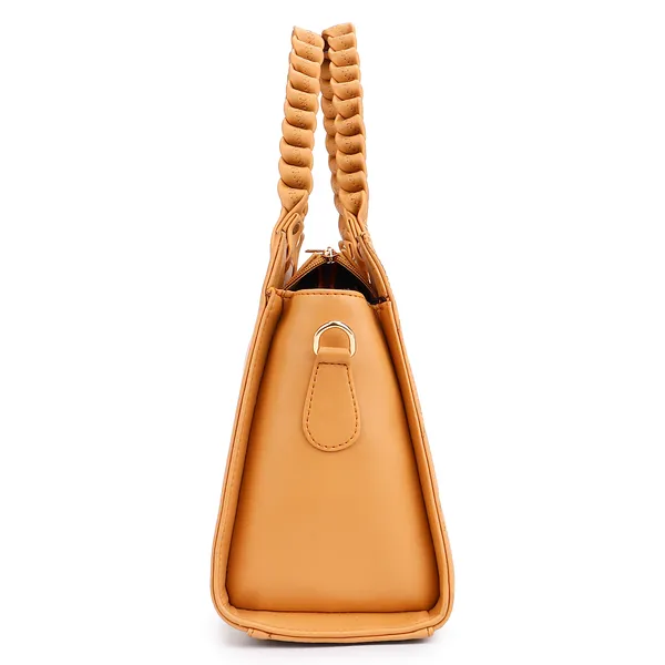Beige_PU_Leather_Closure_Zip_Handbag_For_Women_(_30_*_23_*_14_Cm)