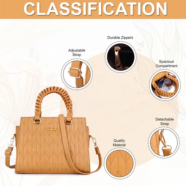 Beige_PU_Leather_Closure_Zip_Handbag_For_Women_(_30_*_23_*_14_Cm)