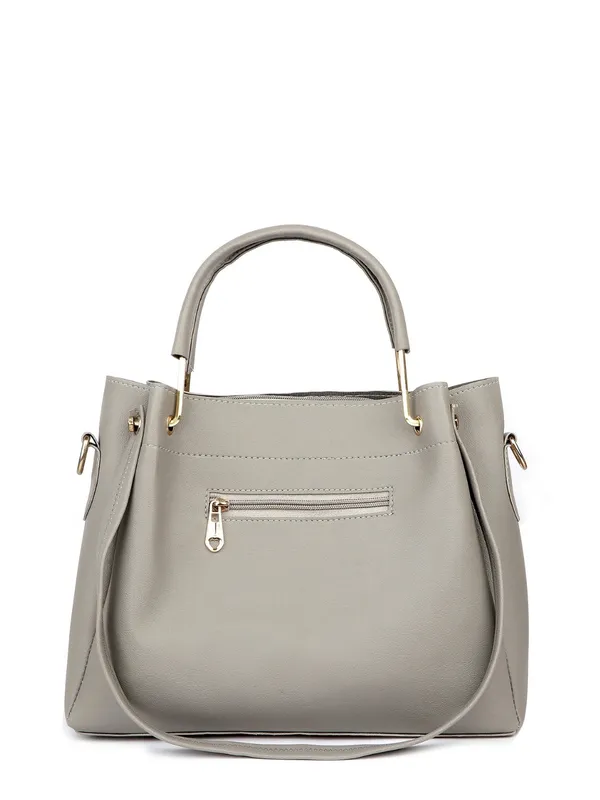 Grey_PU_Leather_Closure_Zip_Shoulder_Bag_Set_Of_3_(_29_*_23_*_9_Cm)