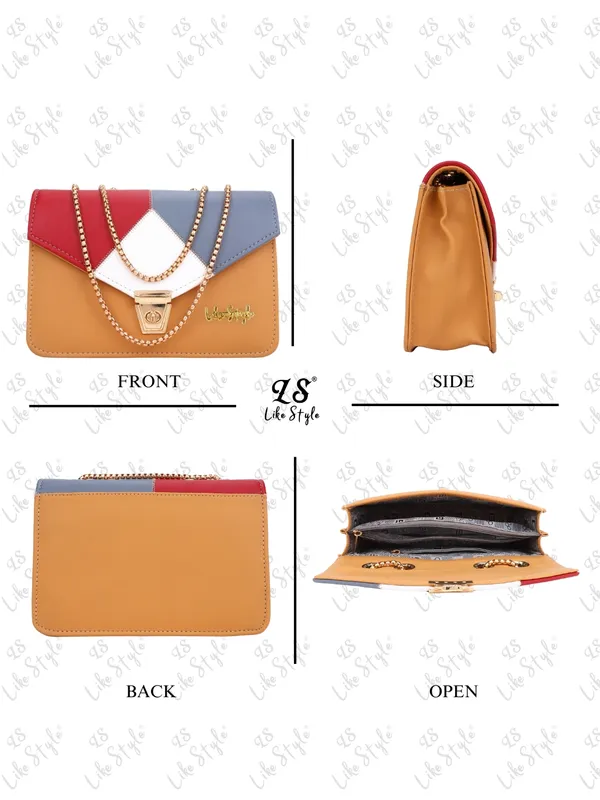Beige_PU_Leather_Closure_Flap_Sling_Bag_For_Women_(_24_*_17_*_7_Cm)