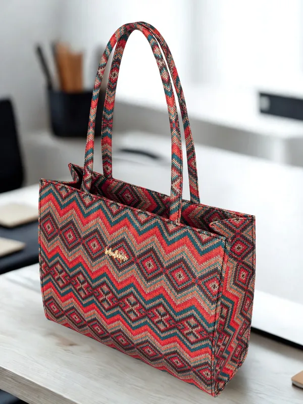 LIKE_STYLE_Women's_Tote_Bag_|_Ethnic_Print_Canvas_Handbag_with_Zipper_Closure_&_Spacious_Compartments