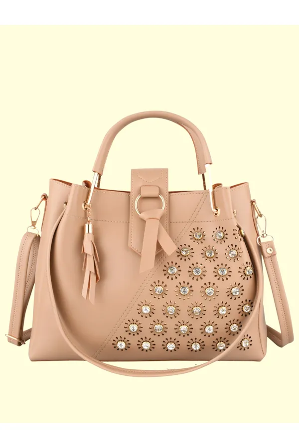 Beige_PU_Leather_Closure_Flap_&_Zip_Shoulder_Bag_(_29_*_23_*_9_Cm)