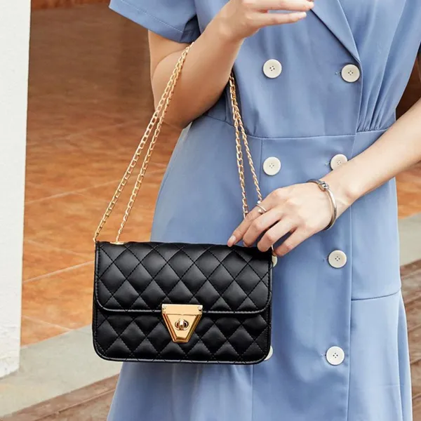 Black_PU_Leather_Closure_Flap_Sling_Bag_(_24_*_17_*_8_Cm)