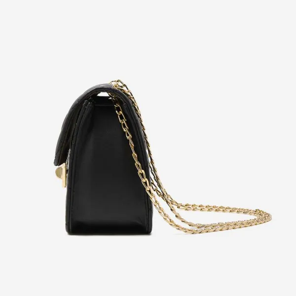 Black_PU_Leather_Closure_Flap_Sling_Bag_(_24_*_17_*_8_Cm)