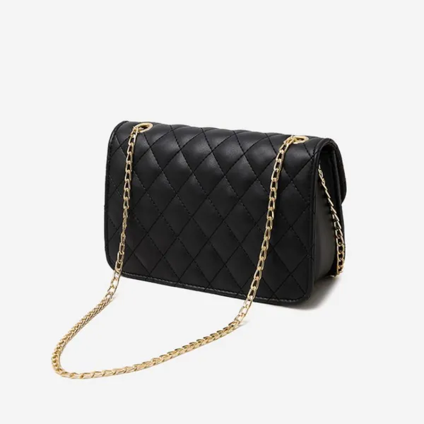 Black_PU_Leather_Closure_Flap_Sling_Bag_(_24_*_17_*_8_Cm)