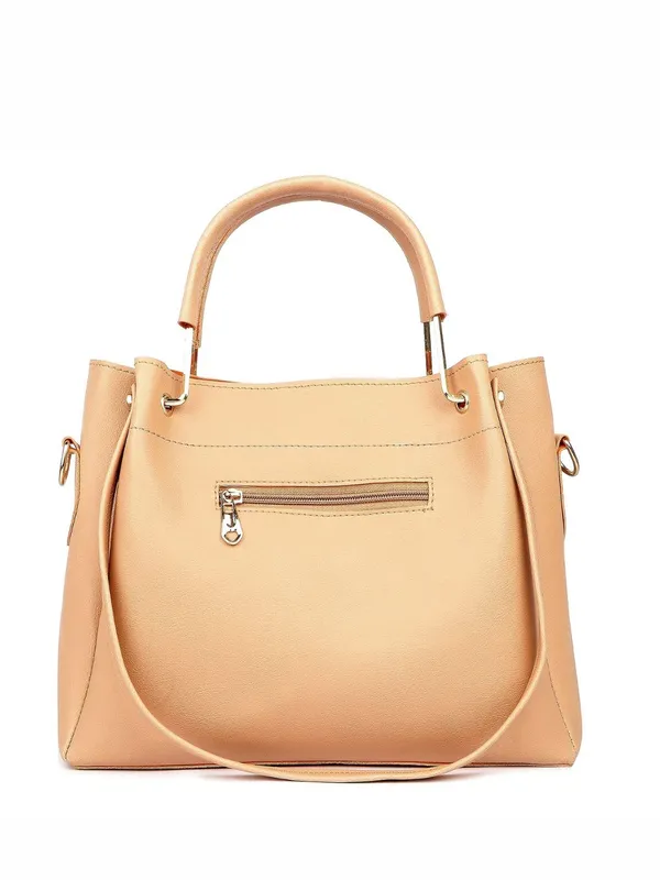 Beige_PU_Leather_Closure_Zip_Shoulder_Bag_Set_Of_3_(_29_*_23_*_9_Cm)