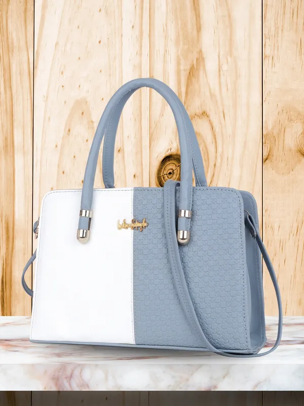 Grey_PU_Leather_Closure_Zip_Handbag_For_Women_(_30_*_23_*_14_Cm)