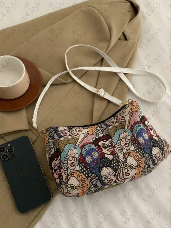 Multicolor_Jute_Closure_Zip_Sling_Bag_For_Women_(_25_*_20_*_6_Cm)