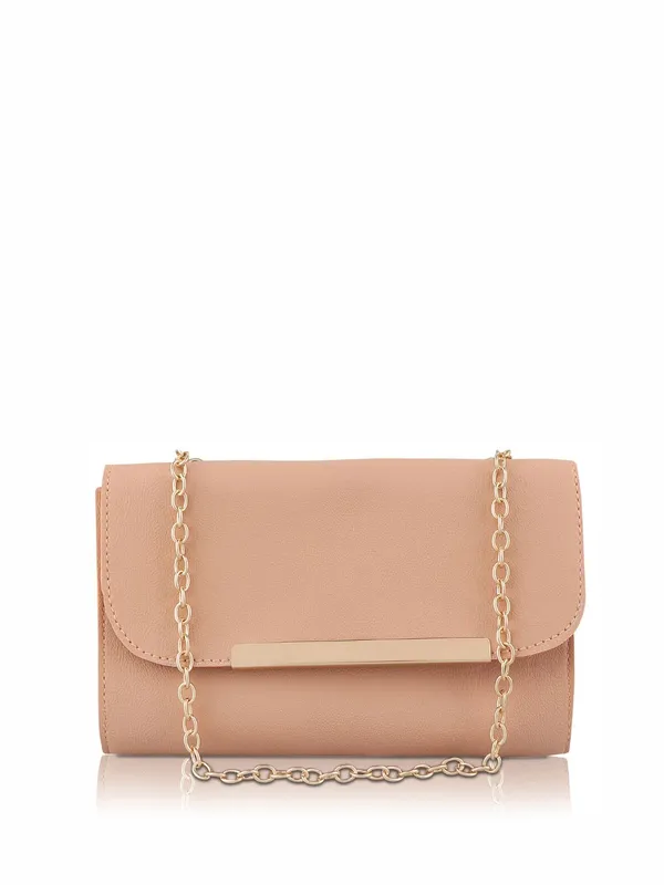 Beige_PU_Leather_Closure_Zip_Sling_Bag_Set_Of_2_(_29_*_23_*_9_Cm)