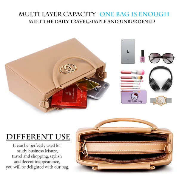 LIKE_STYLE_Classy_PU_Sling_Bag_for_Women_|_Structured_Design,_Zipper_Closure_&_Stylish_Metal_Handle