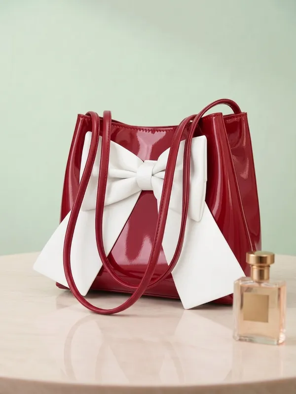 LIKE_STYLE_Designer_Patent_Leather_Tote_Bag_with_Oversized_Bow