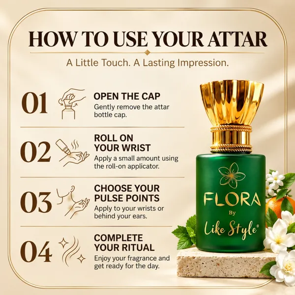 LIKE_STYLE_Flora_Attar_for_Men_&_Women_|_Fruity,_Floral_&_Sweet_Fragrance_|_Non-Alcoholic_Roll-On_Attar_5.5ml