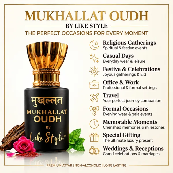 LIKE_STYLE_Mukhallat_Oudh_Attar_for_Men_&_Women_|_Oud,_Rose,_Saffron_&_Vanilla_|_Woody,_Sweet_&_Creamy_|_Non-Alcoholic_Roll-On_5.5ml