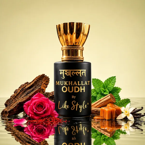 LIKE_STYLE_Mukhallat_Oudh_Attar_for_Men_&_Women_|_Oud,_Rose,_Saffron_&_Vanilla_|_Woody,_Sweet_&_Creamy_|_Non-Alcoholic_Roll-On_5.5ml