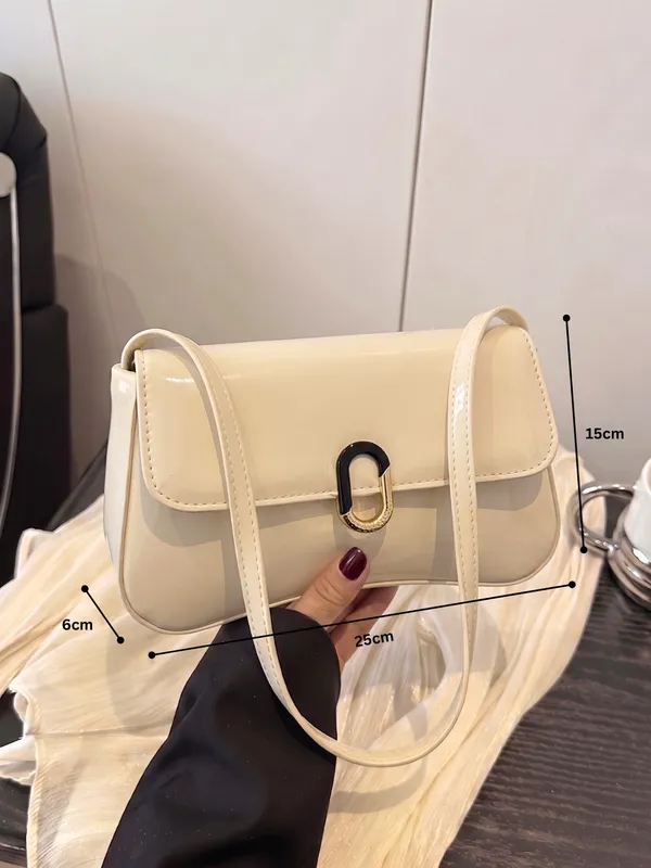 LIKE_STYLE_Patent_PU_Sling_Bag_with_Metal_Clasp