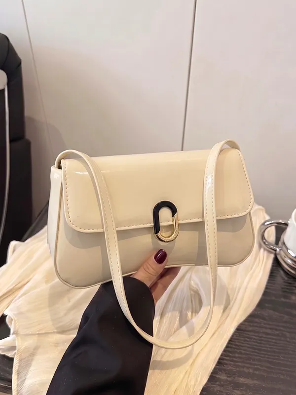 LIKE_STYLE_Patent_PU_Sling_Bag_with_Metal_Clasp