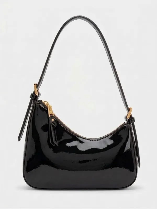 LIKE_STYLE_Premium_Glossy_Patent_PU_Sling_Bag_for_Women