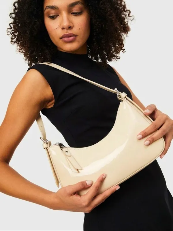 LIKE_STYLE_Premium_Glossy_Patent_PU_Sling_Bag_for_Women