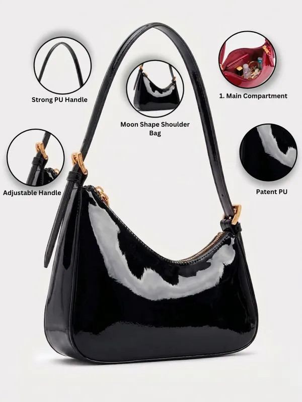 LIKE_STYLE_Premium_Glossy_Patent_PU_Sling_Bag_for_Women