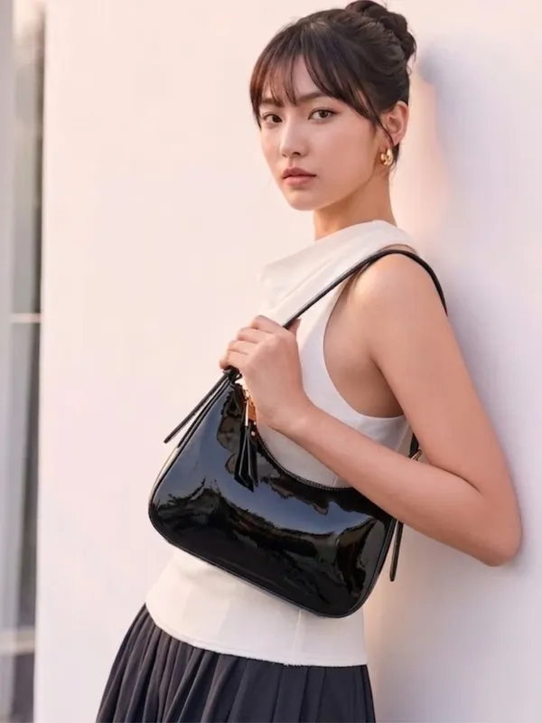 LIKE_STYLE_Premium_Glossy_Patent_PU_Sling_Bag_for_Women