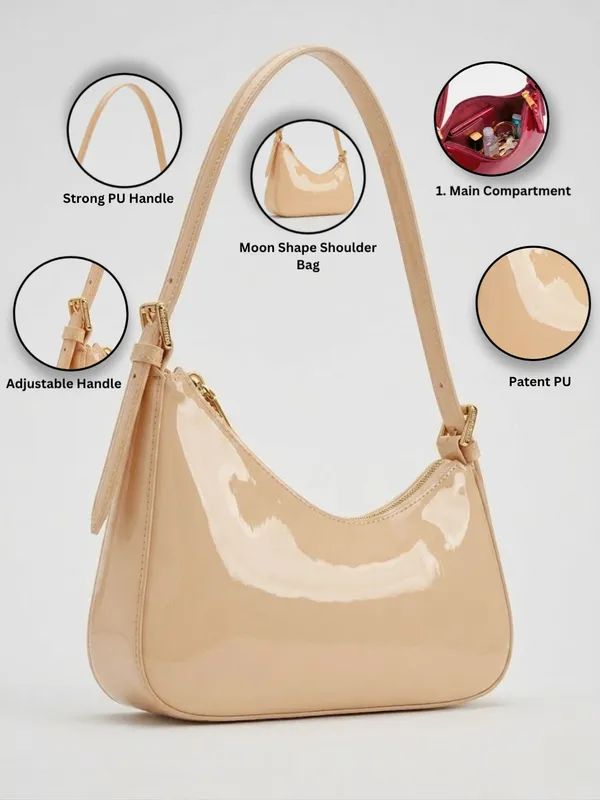 LIKE_STYLE_Premium_Glossy_Patent_PU_Sling_Bag_for_Women