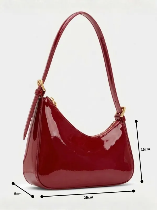 LIKE_STYLE_Premium_Glossy_Patent_PU_Sling_Bag_for_Women