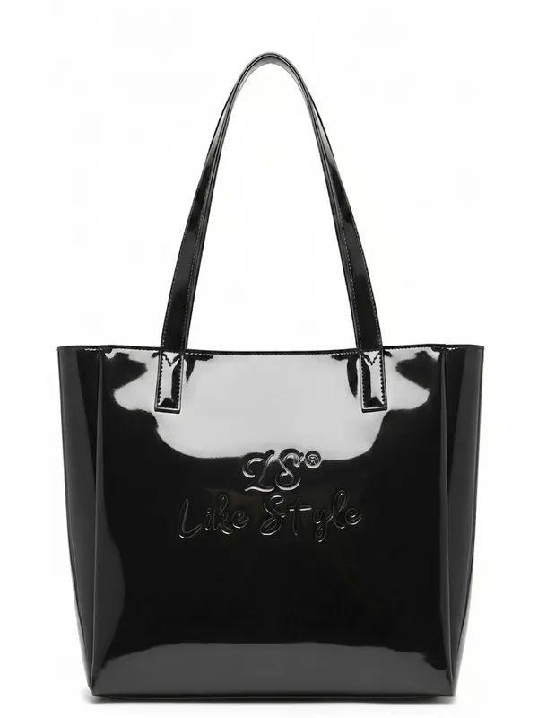 LIKE_STYLE_Premium_Glossy_Patent_PU_Tote_Bag_for_Women