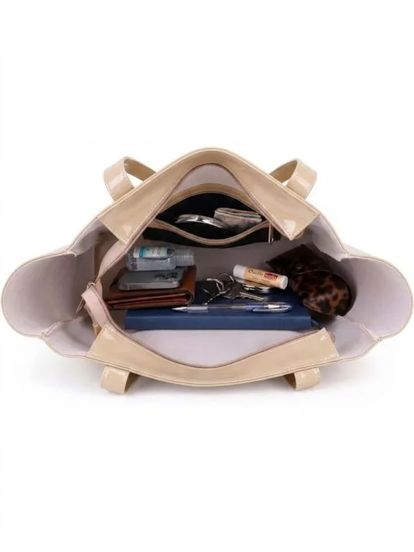 LIKE_STYLE_Premium_Glossy_Patent_PU_Tote_Bag_for_Women