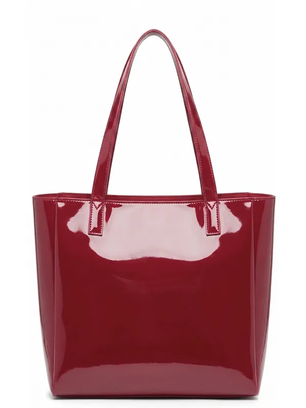 LIKE_STYLE_Premium_Glossy_Patent_PU_Tote_Bag_for_Women