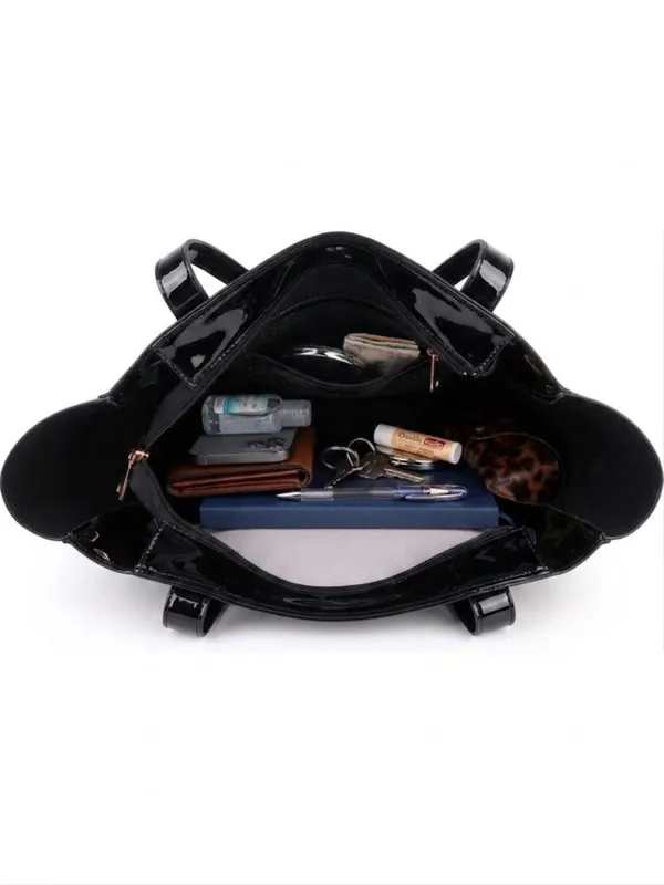 LIKE_STYLE_Premium_Glossy_Patent_PU_Tote_Bag_for_Women