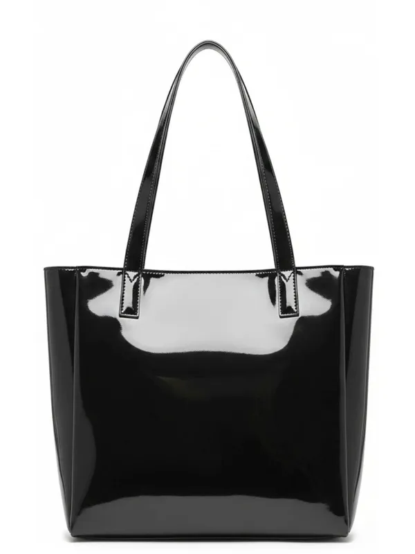 LIKE_STYLE_Premium_Glossy_Patent_PU_Tote_Bag_for_Women