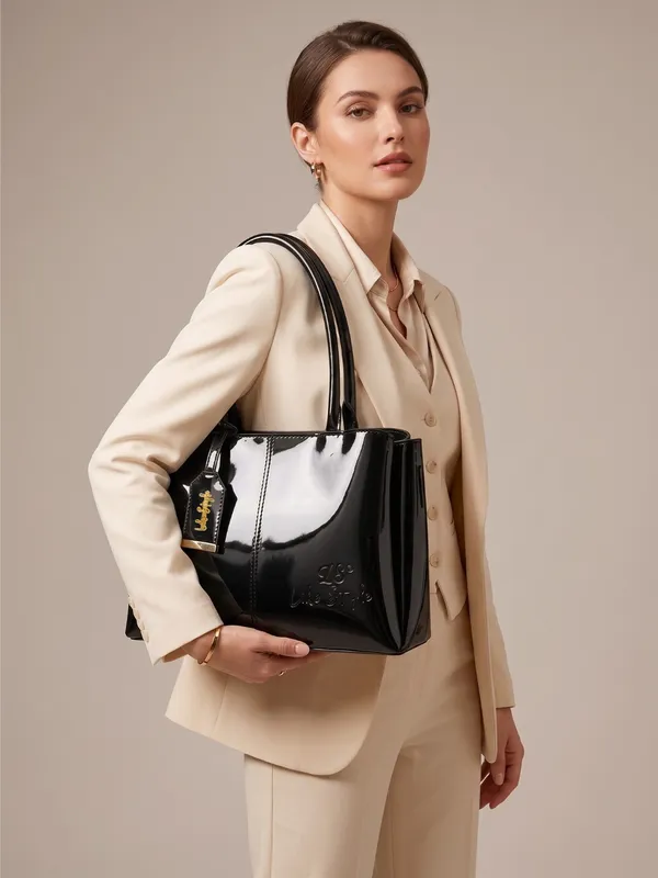 LIKE_STYLE_Stylish_Patent_Glossy_PU_Leather_Tote_Purse_for_Women