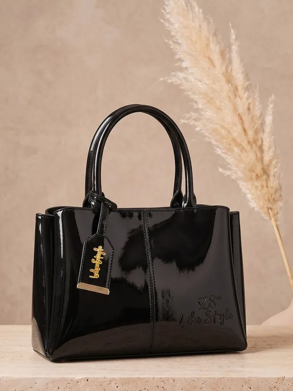 LIKE_STYLE_Stylish_Patent_Glossy_PU_Leather_Tote_Purse_for_Women