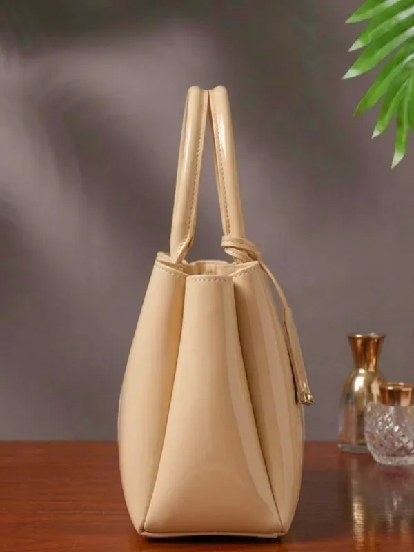 LIKE_STYLE_Stylish_Patent_Glossy_PU_Leather_Tote_Purse_for_Women
