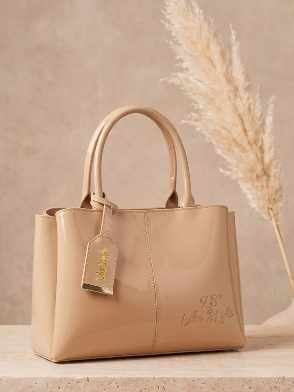 LIKE_STYLE_Stylish_Patent_Glossy_PU_Leather_Tote_Purse_for_Women