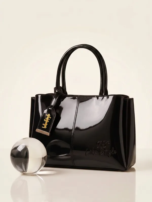 LIKE_STYLE_Stylish_Patent_Glossy_PU_Leather_Tote_Purse_for_Women