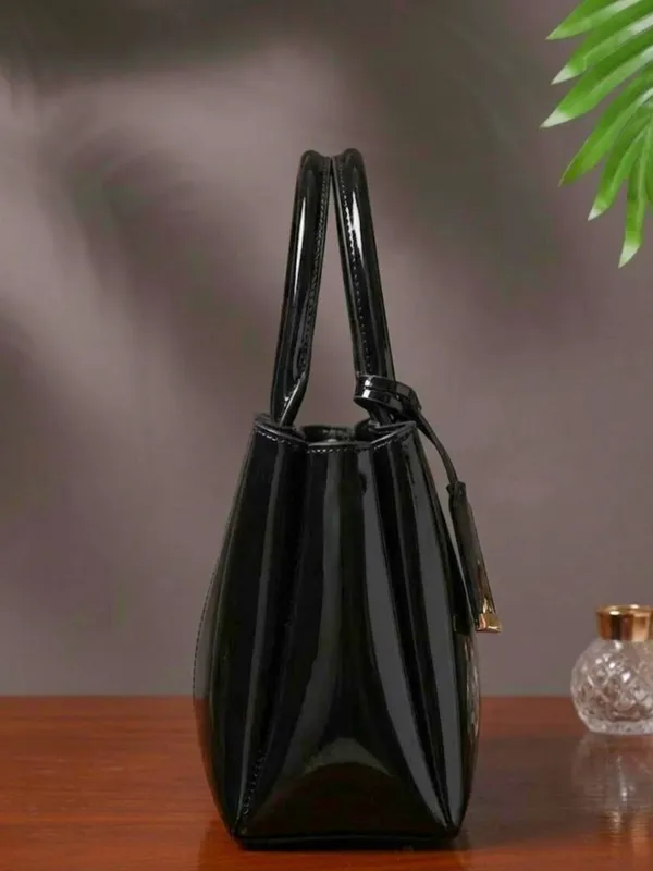 LIKE_STYLE_Stylish_Patent_Glossy_PU_Leather_Tote_Purse_for_Women