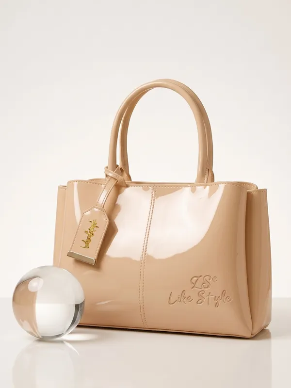 LIKE_STYLE_Stylish_Patent_Glossy_PU_Leather_Tote_Purse_for_Women