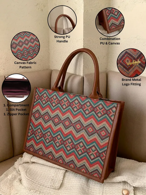 LIKE_STYLE_Women's_Canvas_&_PU_Shoulder_Tote_–_Everyday_Stylish_Carry