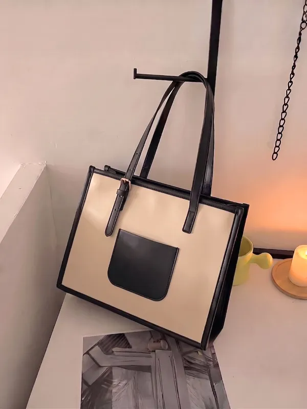 LIKE_STYLE_Women's_Dual-Tone_Office_Tote_Bag