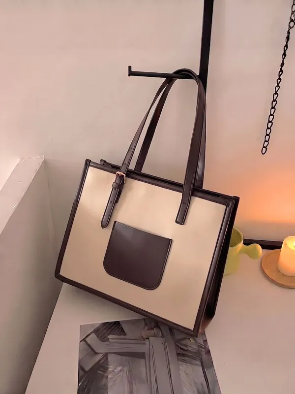 LIKE_STYLE_Women's_Dual-Tone_Office_Tote_Bag