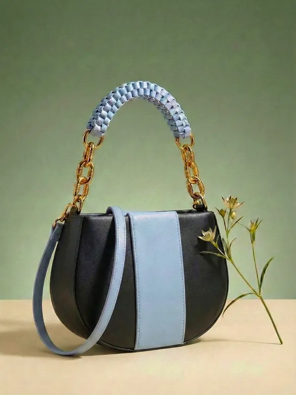 LIKE_STYLE_Women’s_Dual-Tone_PU_Sling_Bag_with_Striped_Design