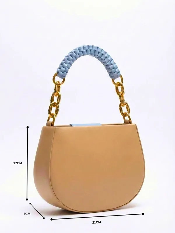 LIKE_STYLE_Women’s_Dual-Tone_PU_Sling_Bag_with_Striped_Design