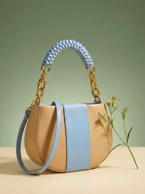 LIKE_STYLE_Women’s_Dual-Tone_PU_Sling_Bag_with_Striped_Design
