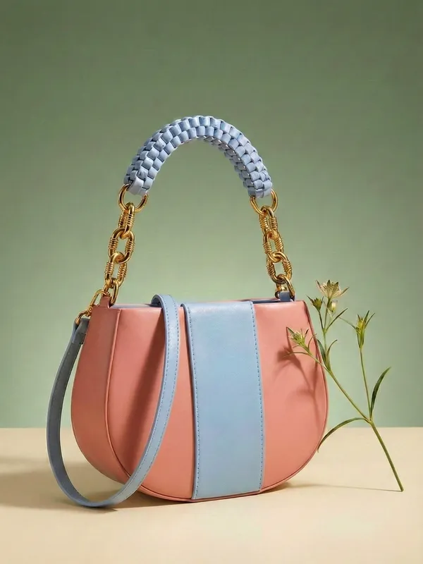 LIKE_STYLE_Women’s_Dual-Tone_PU_Sling_Bag_with_Striped_Design