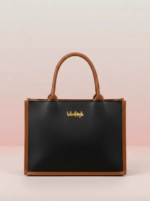 LIKE_STYLE_Women’s_Dual-Tone_PU_Tote_Bag_for_Work_&_Everyday_Use
