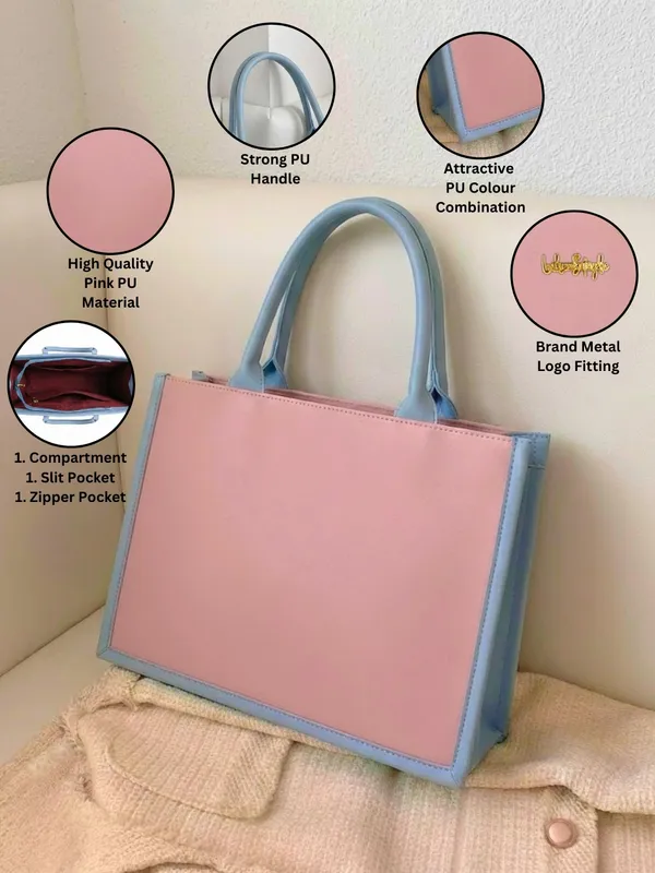 LIKE_STYLE_Women’s_Dual-Tone_PU_Tote_Bag_for_Work_&_Everyday_Use
