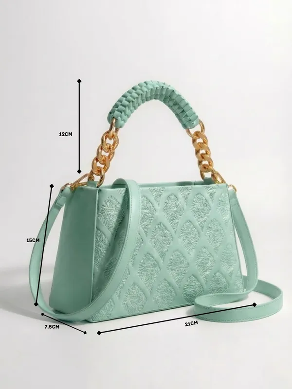 LIKE_STYLE_Women’s_Embossed_PU_Sling_Bag_with_Braided_Top_Handle