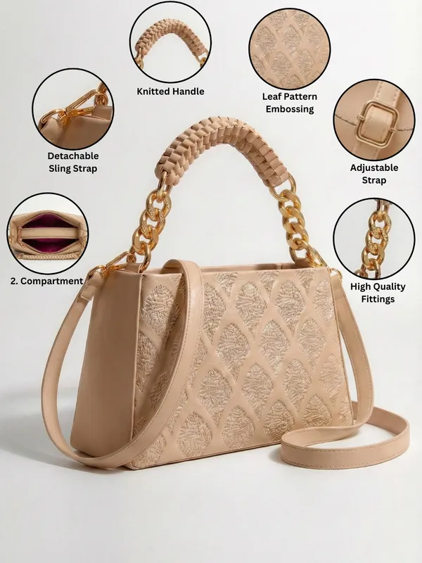 LIKE_STYLE_Women’s_Embossed_PU_Sling_Bag_with_Braided_Top_Handle
