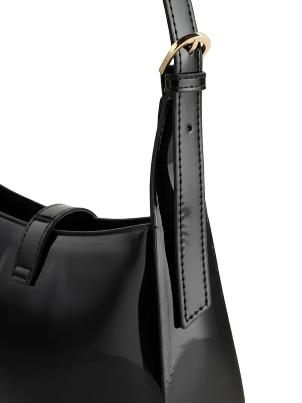 LIKE_STYLE_Women's_Glossy_Patent_Sling_Bag_with_Gold_Chain